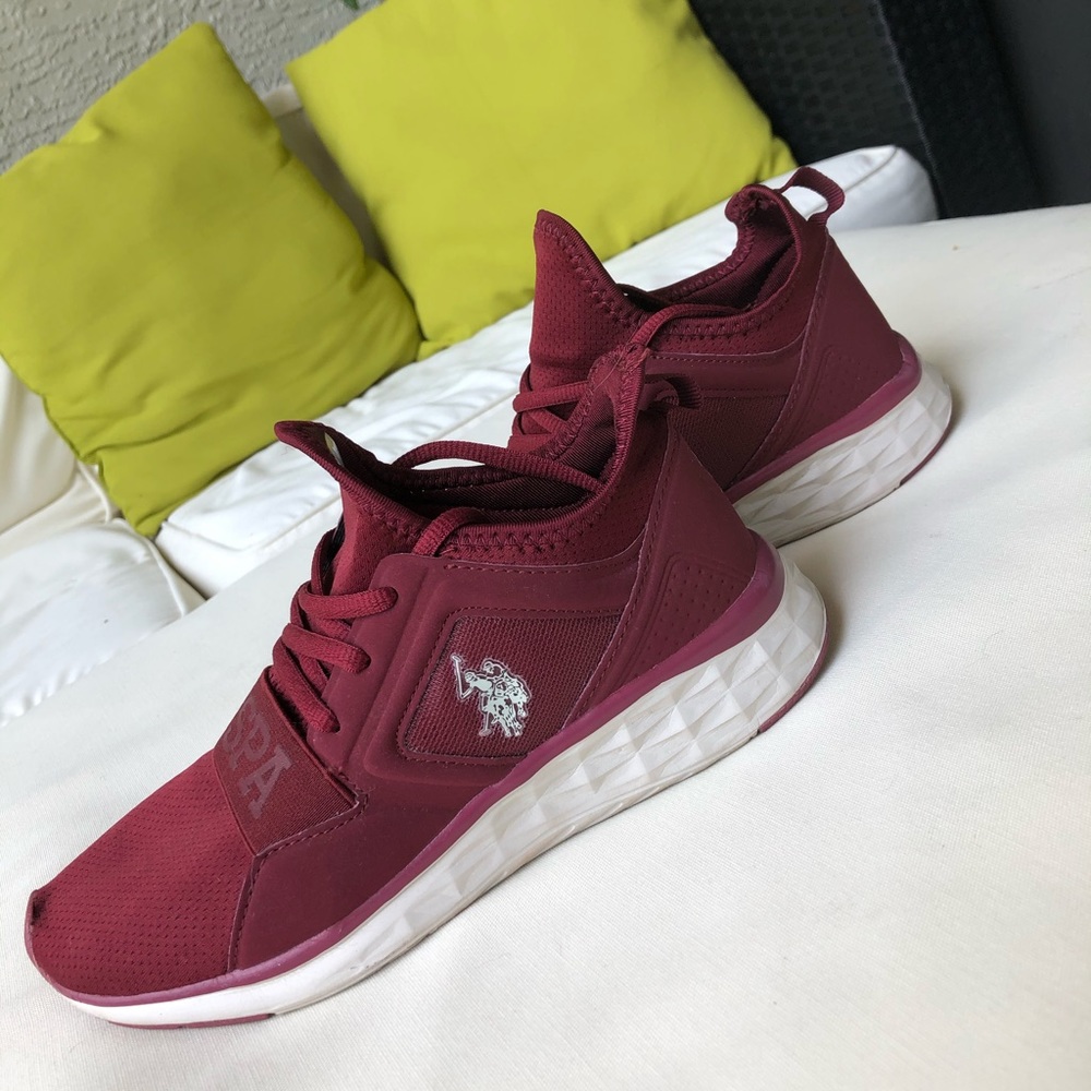 Burgundy Oxford Polo Athletic Shoes